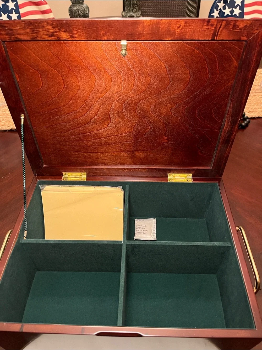 The Bombay Company Cherry Wood Photo Storage & Display Box